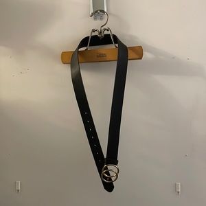 Black belt with gold hardware